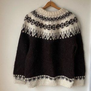 Handmade Icelandic Style Fair Isle Sweater M/L